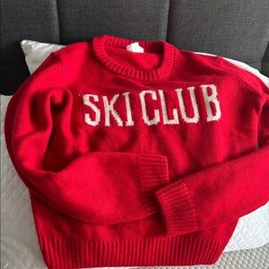 H&M Red Ski Club Sweater